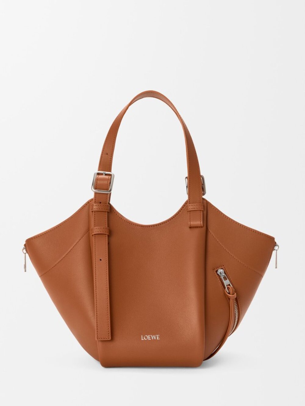 NWT Loewe Hammock Flip bag in classic calfskin Squirrel Brown